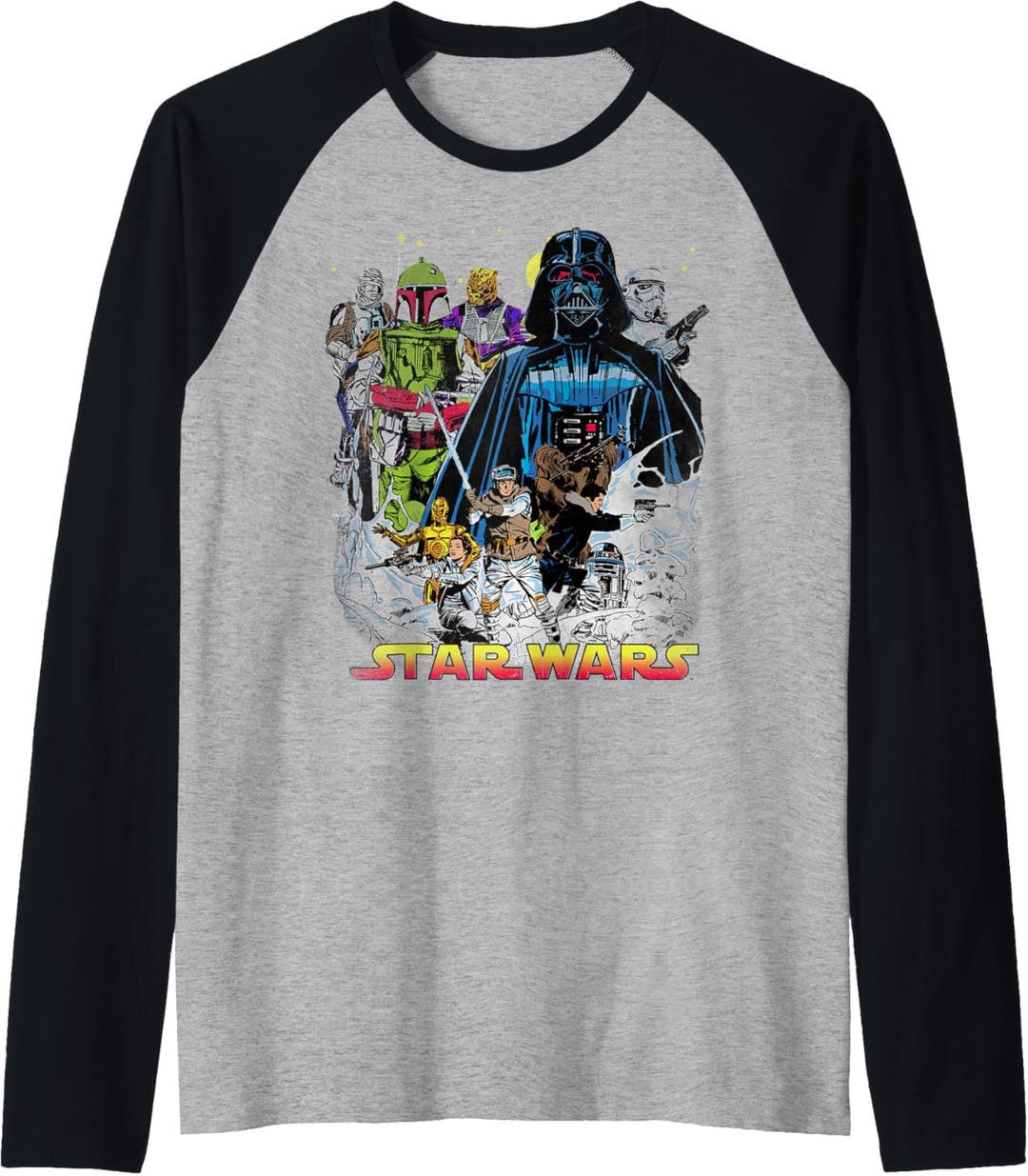 Star Wars Vintage Action Poster Raglan
