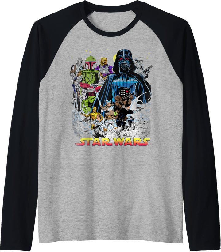 Star Wars Vintage Action Poster Raglan
