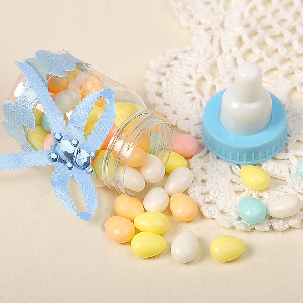 Fdit 50 Stück Candy Flasche Party Geschenke Baby Dusche Flasche Gadgets Partyzubehör Baby Fläschchen