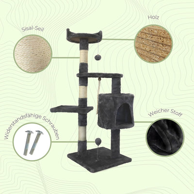 Mobiclinic® Pets, Kratzbaum, Modell Silvestre, Europäische Marke, Grösse: Medium, Zum Klettern, 3 Hö
