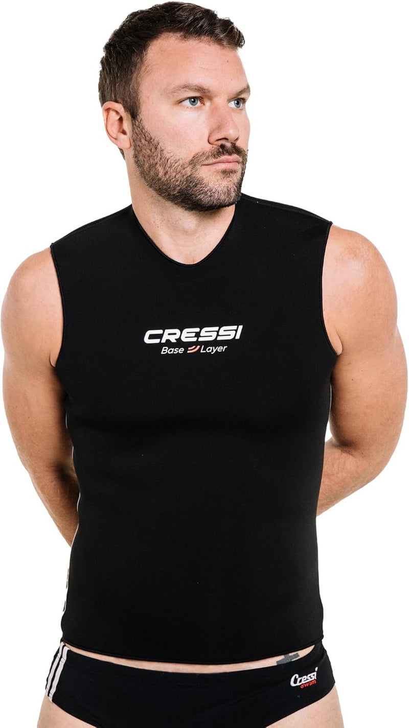 Cressi Base Layer Man 2.5mm - Tauchunterzieher Neopren 2.5mm, Schwarz, für Herren Core Vest XXL, Cor