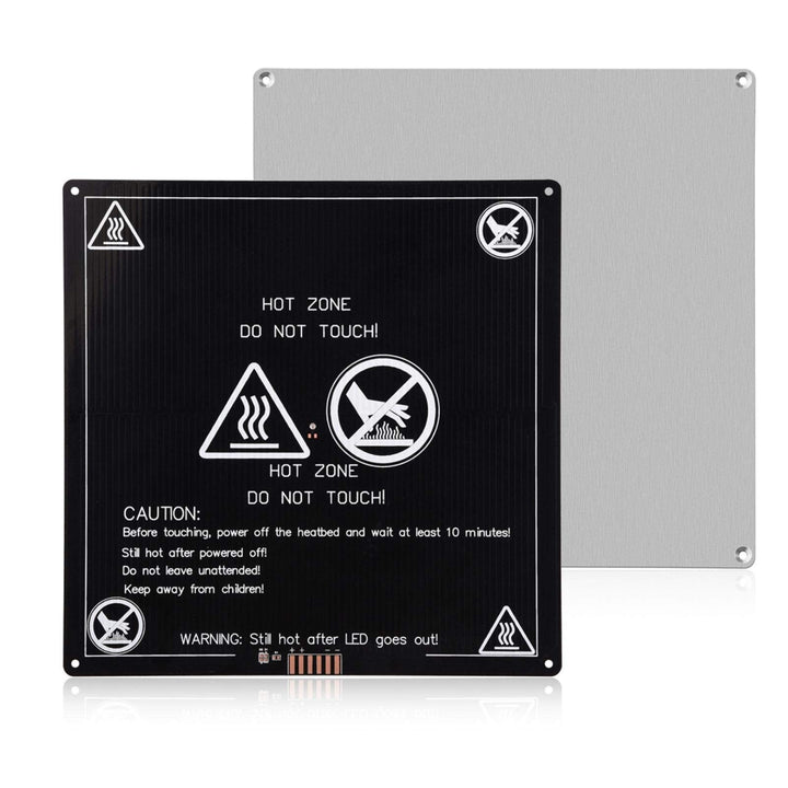 12V USB Eingebauter Thermistor 220x220mm Langlebiges Heizplatten-Heizbett Aluminium für 3D-Drucker