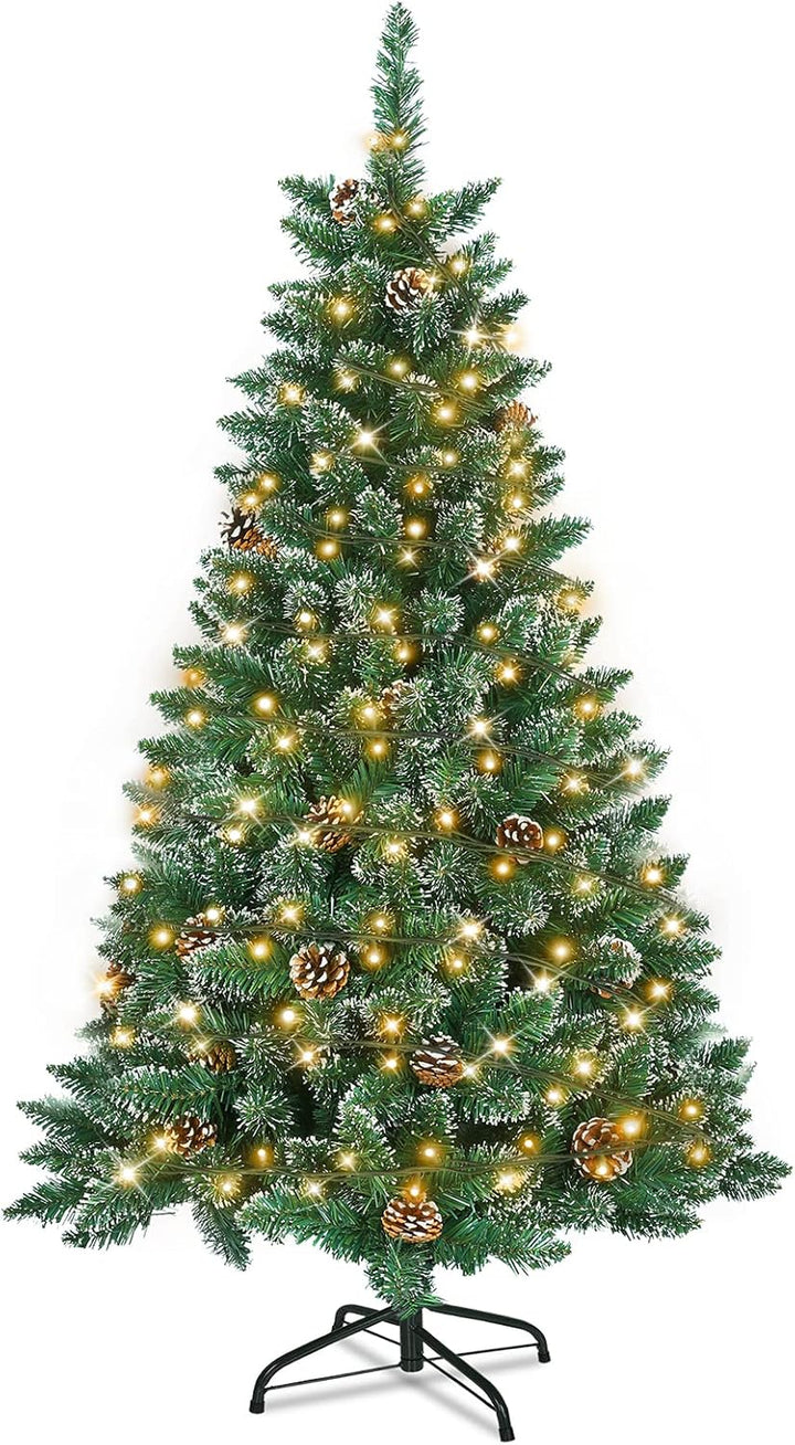 FIVMEN Weihnachtsbaum Künstlich mit Beleuchtung 180 cm PVC Tannenbaum Christbaum Künstlicher mit 250