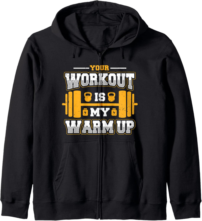 Fitness Workout Warmup Spruch Für Sportler Fitnessstudio Kapuzenjacke