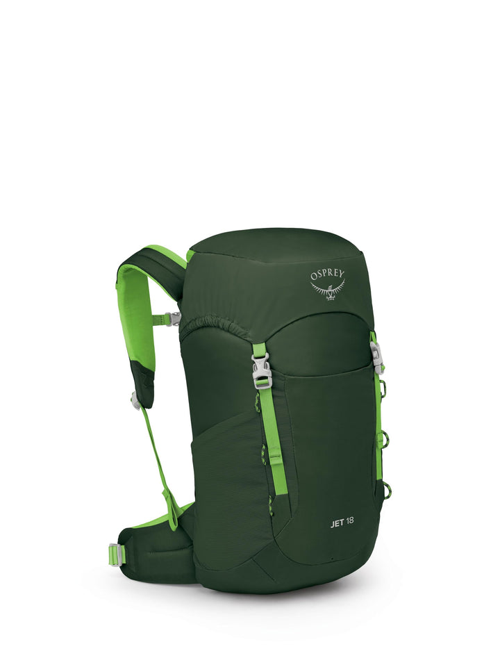 Osprey Unisex Kinder Jet Kinder Rucksack Backpack (1er Pack) 18L Green Canopy/Limeline Green, 18L Gr