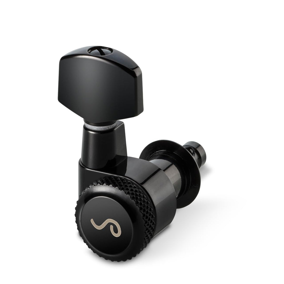 SCHALLER »M6 PIN LOCKING MACHINE HEADS - BLACKCHROME - 6L - SMALL METAL - 19.5mm LOCKING POST« Mecha