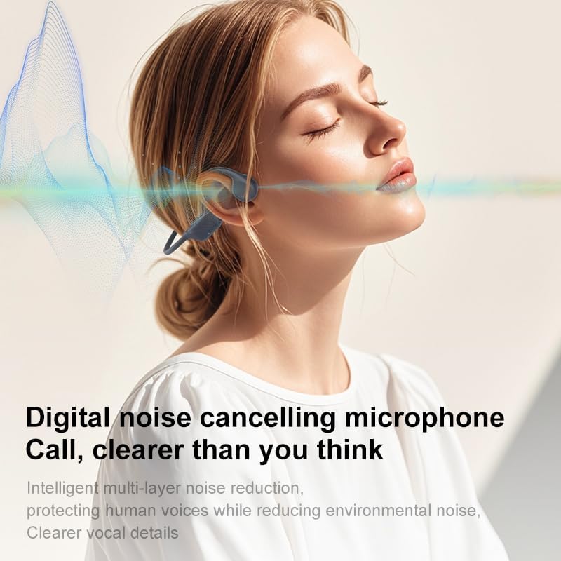NXPGKEA Knochenleitungs-Kopfhörer, Bluetooth 5.4, offene Ohr-Kopfhörer, IPX5 wasserdicht, schweissfe