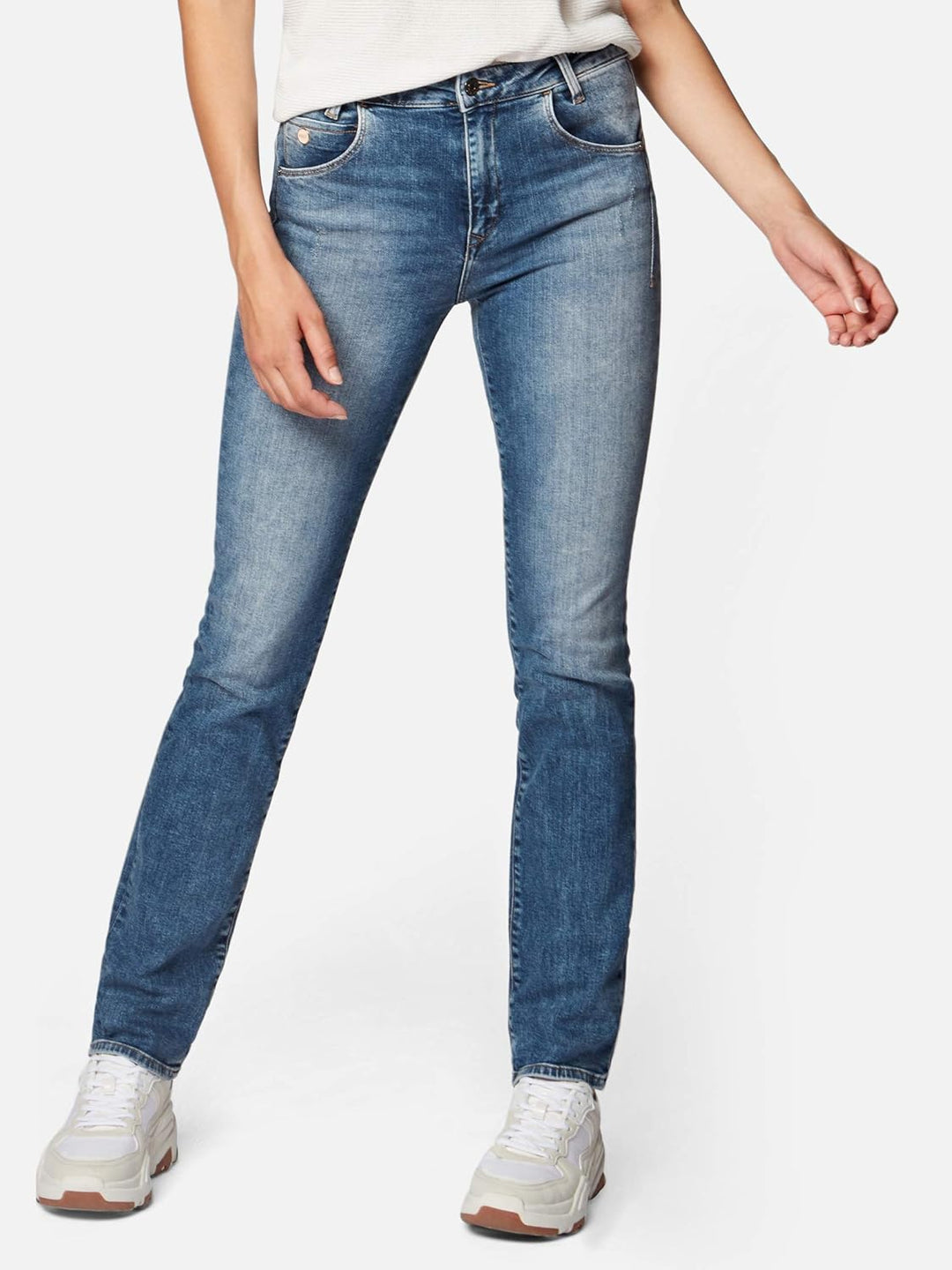Mavi Women's Daria Straight Jeans 26W / 32L Blau (Mid Brushed Str 28922), 26W / 32L Blau (Mid Brushe