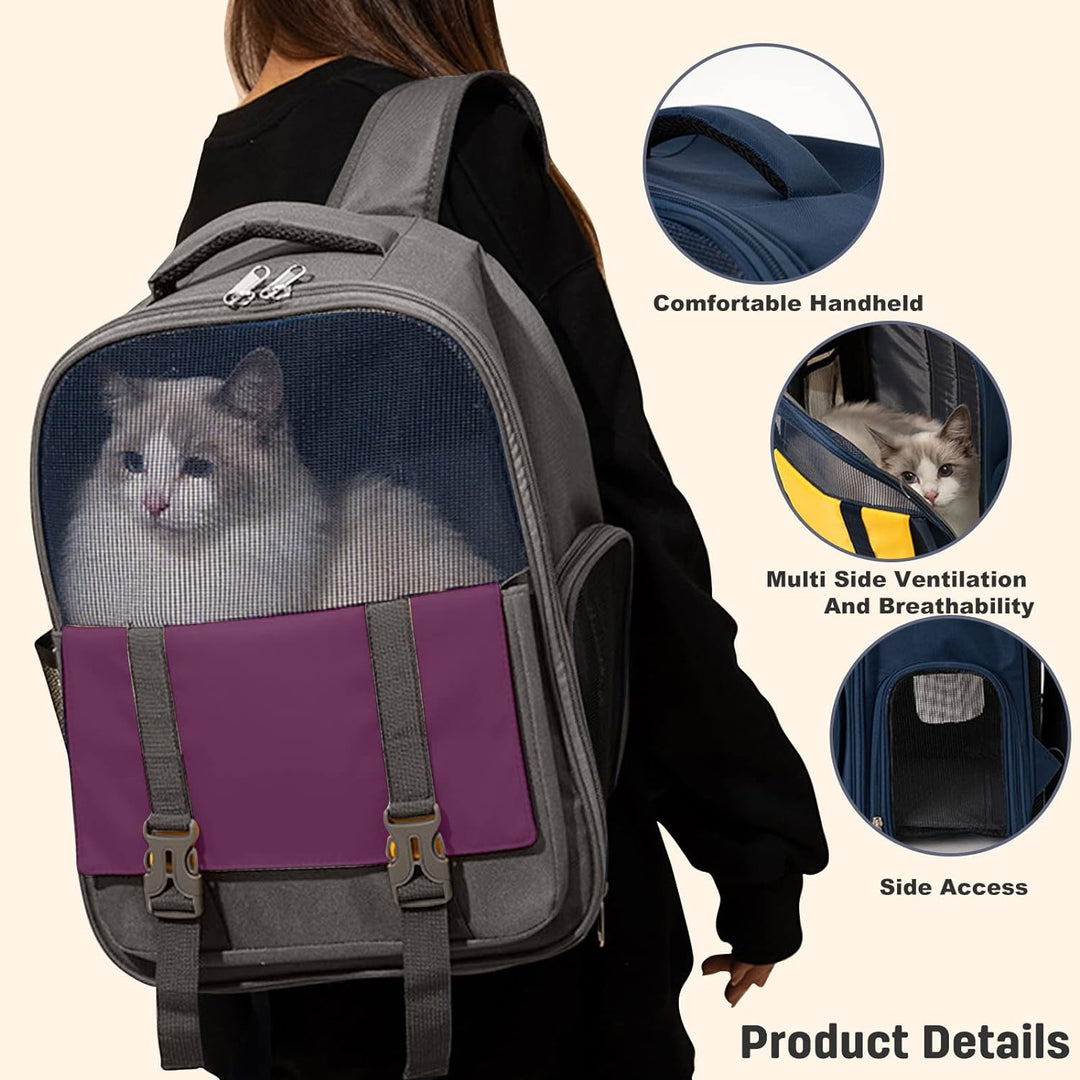 PETCUTE Haustiere Rucksack,Transporttasche für Hunde Katzen 7.5kg,Grosse Tragbare Katzenrucksack Hun