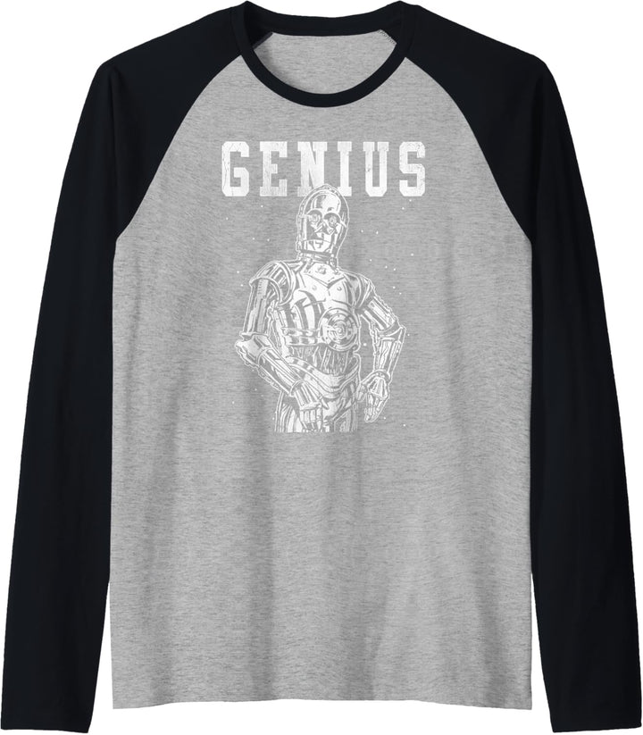 Star Wars C-3PO Genius In White Raglan