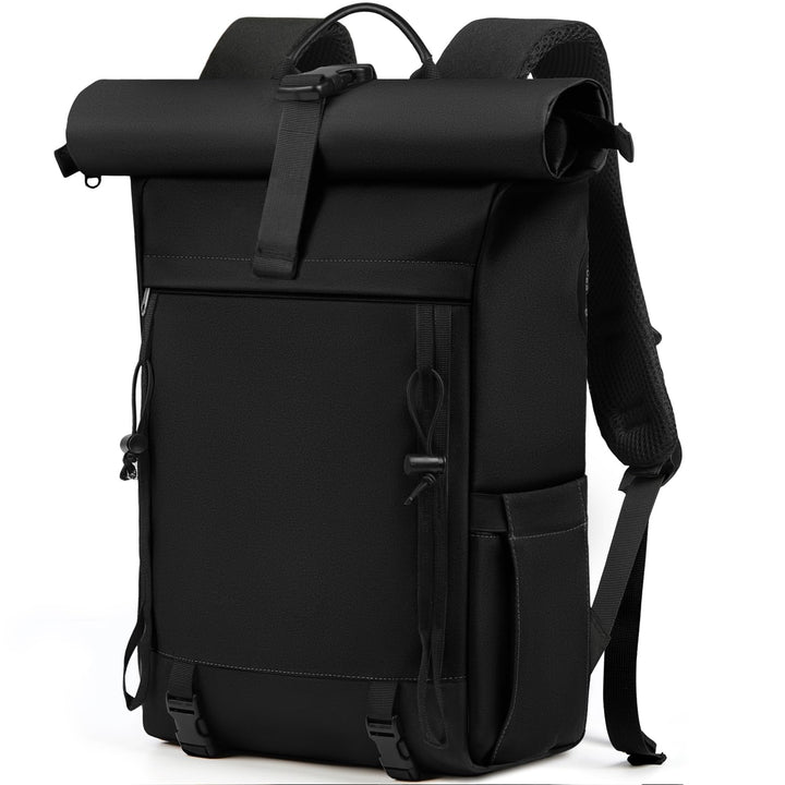 RAINSMORE Rolltop Rucksack Damen Herren, Rucksack Wasserdicht, Laptop Rucksack 17 Zoll Gross Reiseru