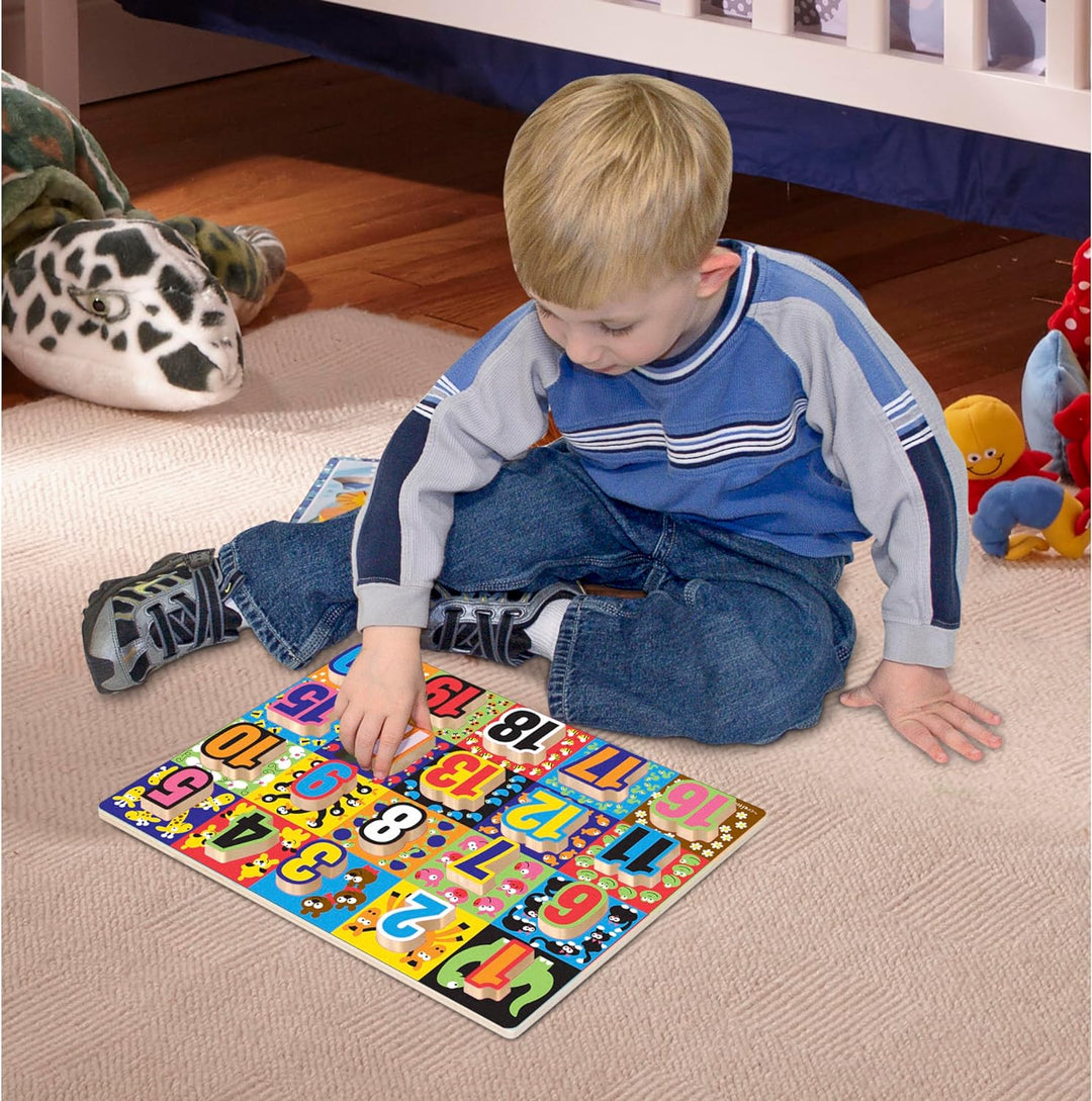 Melissa & Doug Jumbo Numbers Chunky Puzzle, Puzzles, 3+, Gift for Boy or Girl