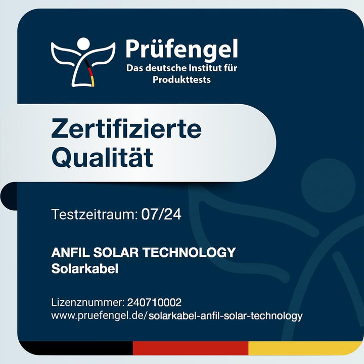 ANFIL® 20m Solarkabel 4mm² [TÜV SÜD geprüft & UV-beständig] – PV Kabel 4mm² für Solaranlagen (Erdv