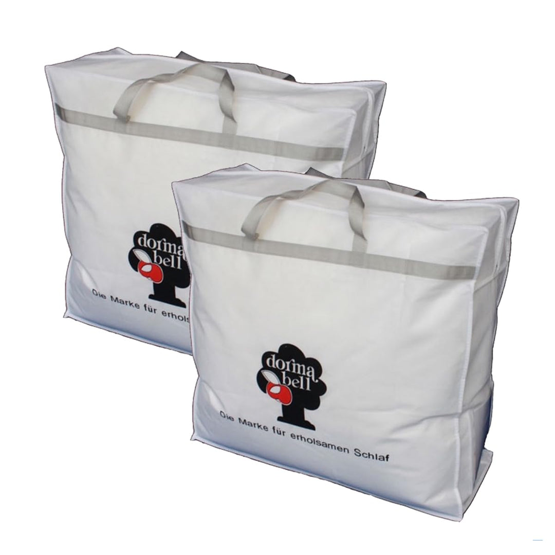 Aufbewahrungstasche Bettdecken 2 Stück 65x60x25 cm – staubdicht & atmungsaktiv mit Reissverschluss &
