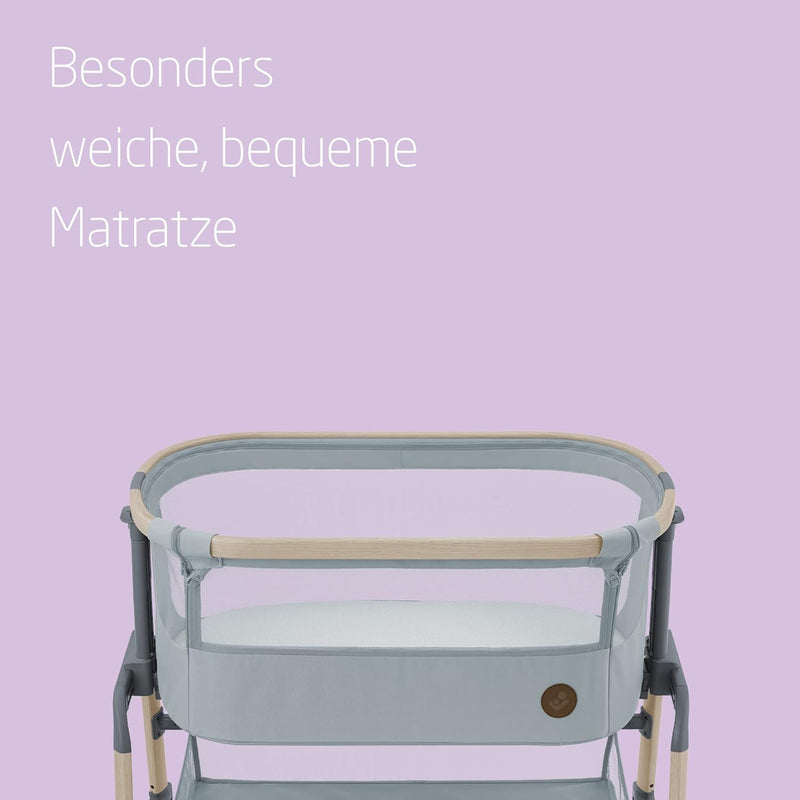 Maxi-Cosi Iora Air Beistellbett Baby, Co-Sleeper mit Allround-Netzgewebe, 0–6 Monate (9 kg), Schauke