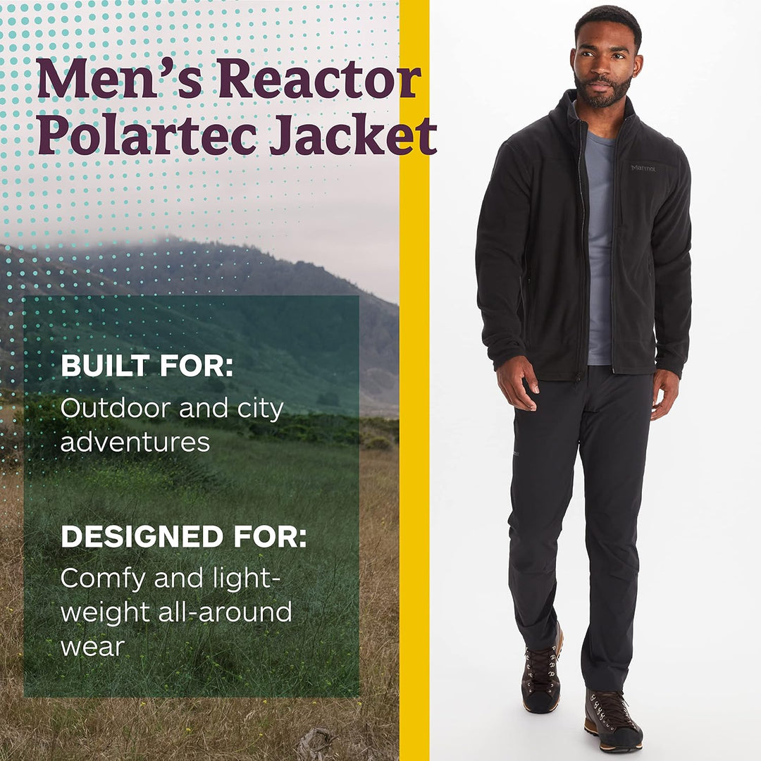 Marmot Herren Precip Eco Jacket Warme Fleecejacke, Outdoor-Jacke mit durchgehendem Reissverschluss,