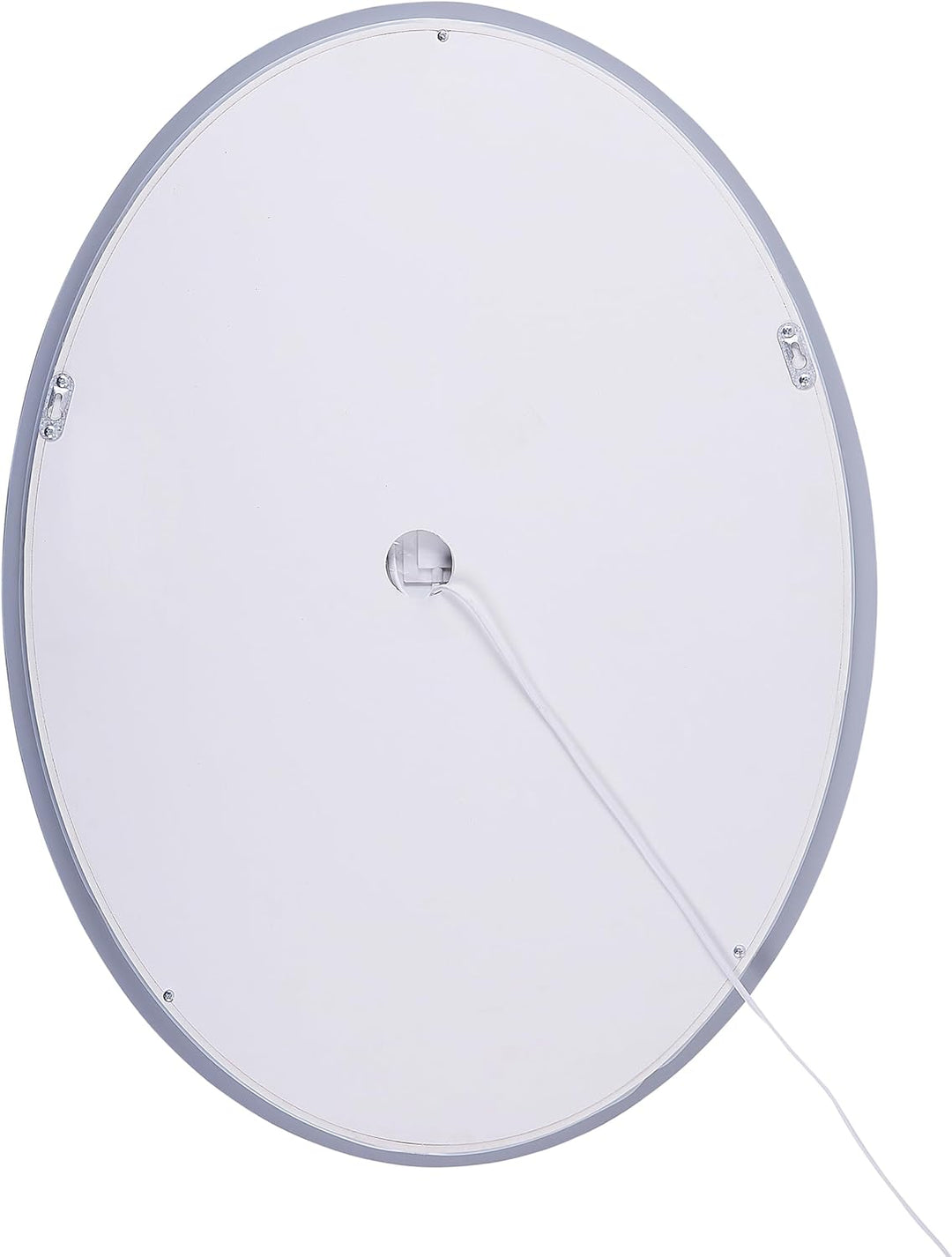 Badspiegel LED-Beleuchtung oval silber 80x60 cm mit Antibeschlagsystem Mazille