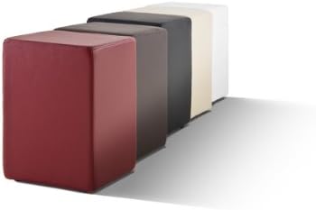 FVLFIL Pomp Lederhocker, in Stuhlhöhe mit komfortabler Polsterung, B = 33 cm, T = 33 cm, H = 47,5 cm