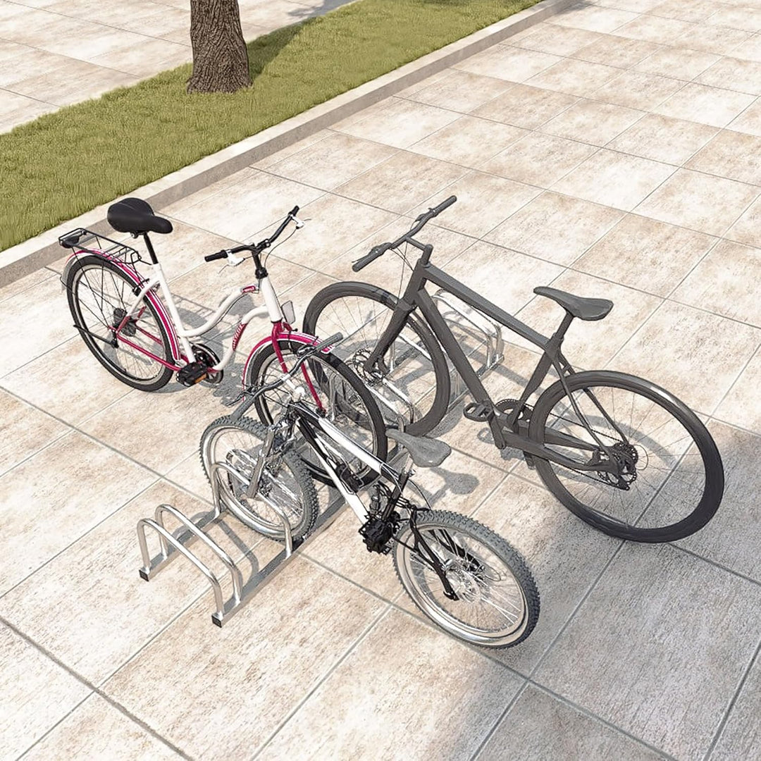 HENGMEI Fahrradständer Für 6 Fahrräder Stahl Mehrfachständer Radabstand für 30-65mm Reifenbreite Büg