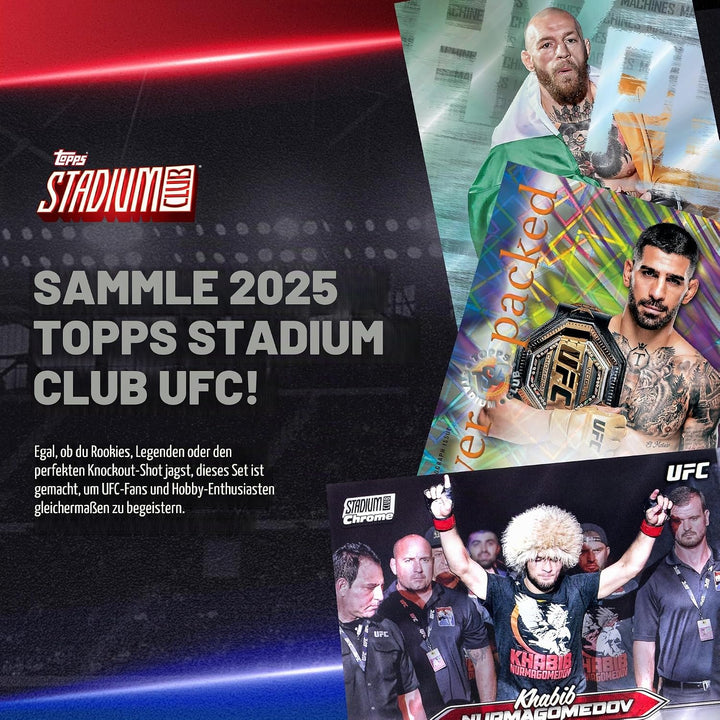 2025 Topps Stadium Club, UFC, werksseitig versiegelt, Vorteilsbox