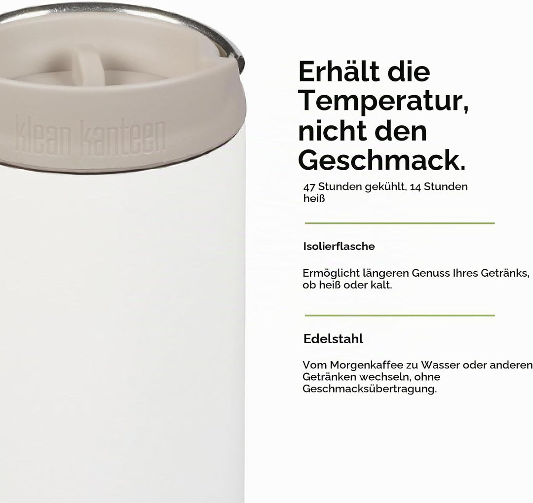 Klean Kanteen Herren tkwide Vi Trinkflasche 1 EA Tofu, 1 EA Tofu