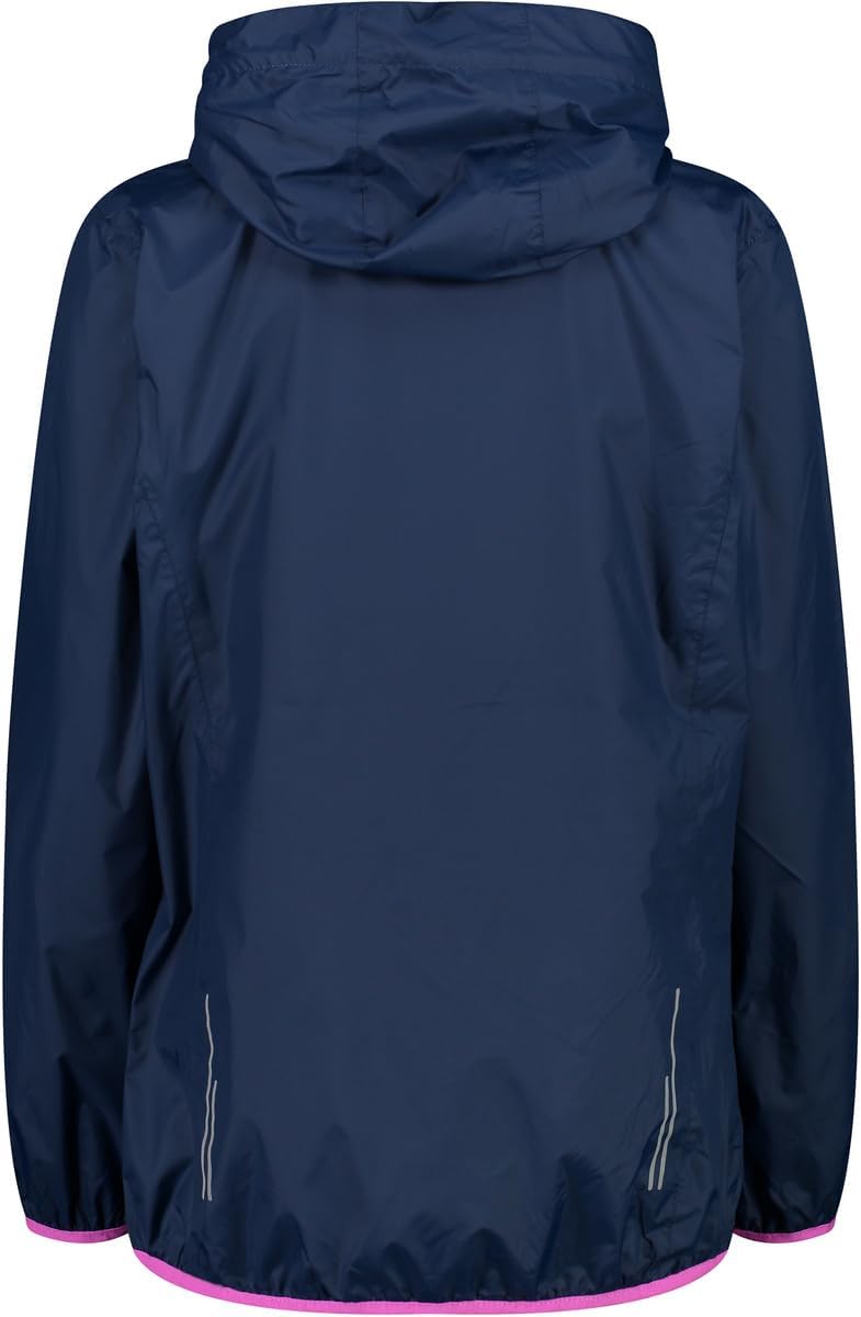 CMP Damen Damen-regenjacke mit Fester Kapuze WOMAN JACKET RAIN FIX HOOD 34 Blau, 34 Blau