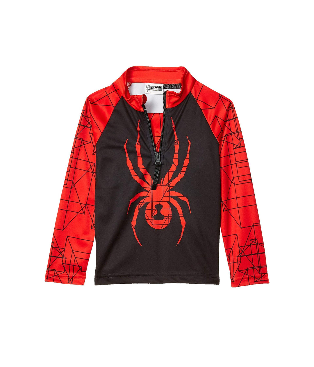 Spyder Jungen Mini Maze Zip T-Neck Unterwäsche 3 Schwarz, 3 Schwarz