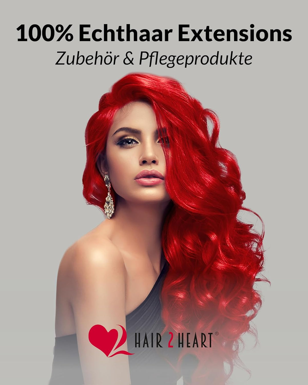 hair2heart Extensions Echthaar Bondings Glatt - 50 Strähnen 0.5g 30cm Rot #Rot 30cm 50 Strähnen, #Ro