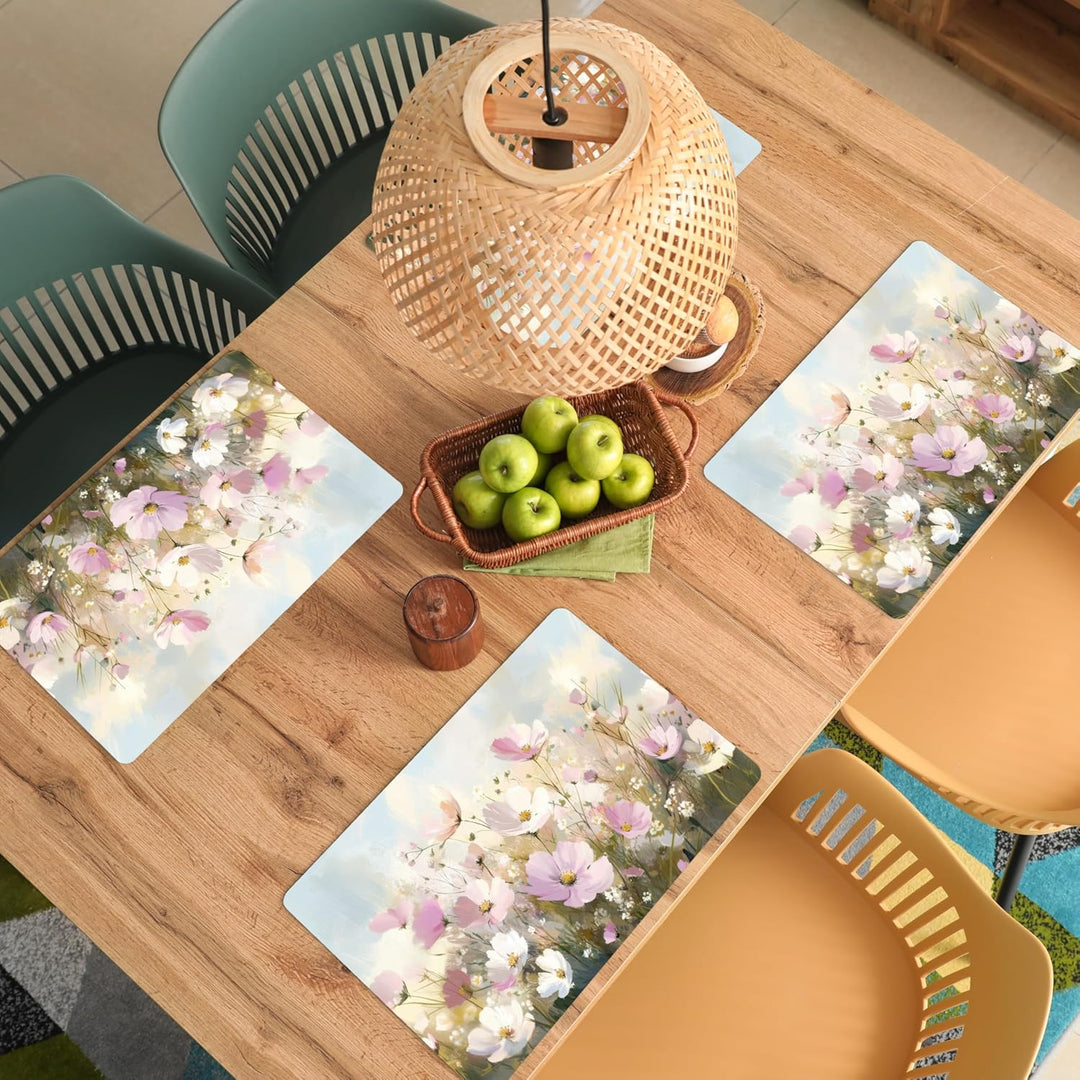 KitchenYeah© Platzsets Abwaschbar 6-Teilig 45x30 cm Tischsets Platzdeckchen rutschfeste Platzset Unt