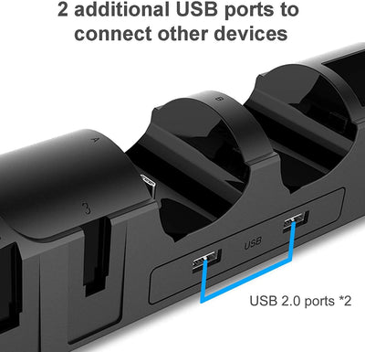 FYOUNG 6 in 1 Switch Controller Ladestation Kompatibel mit Nintendo Switch & Switch OLED mit USB Ans