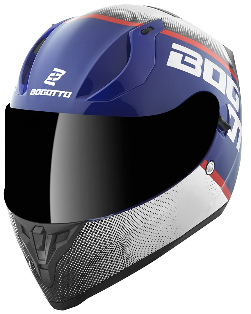 Bogotto V128 BG-X Helm (Blue/White,XL) XL Blau/Weiss, XL Blau/Weiss