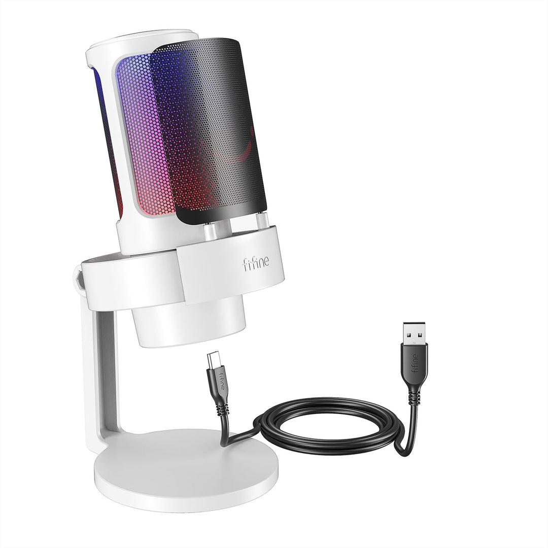 FIFINE USB Mikrofon PC, Gaming Mikrofon für Streaming Podcast Studio, Microphone USBC für PS4 PS5 MA