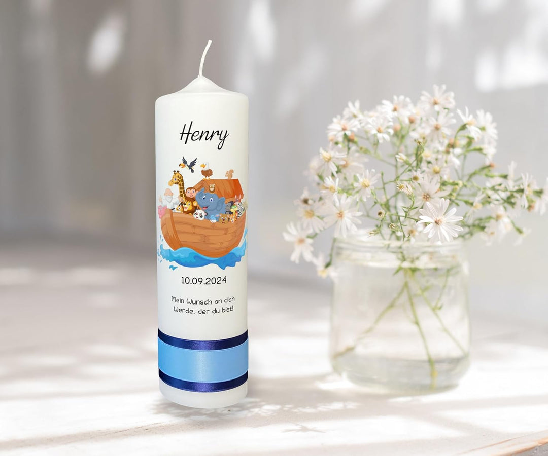 Taufkerze Arche Noah