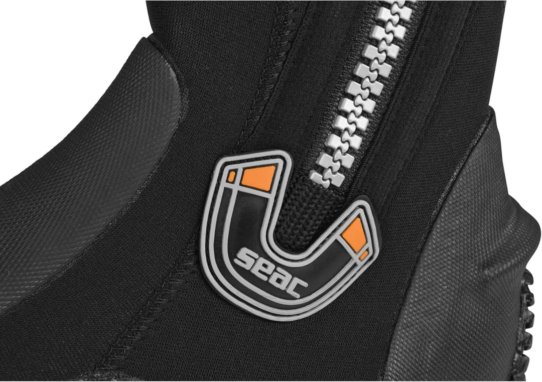 Seac Basic HD, Füssling aus 5 mm Neopren und fester Laufsohle, Taucherschuhe für Geräteflosse XS, XS