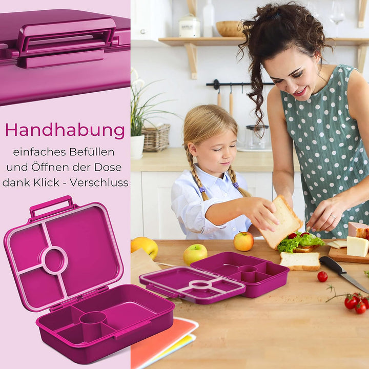 My Vesperbox® Brotdose für Kinder mit Fächern [BIA] - Lunchbox mit Trennfächern - Bento Box - Jausen