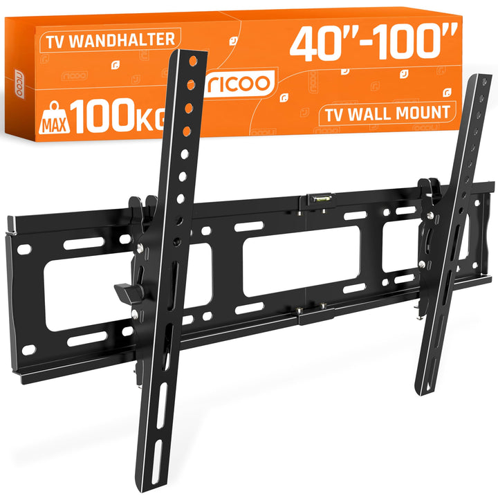 RICOO TV Wandhalterung Fernseher Flach Slim Neigbar für 37-75 Zoll, Universal TV Halterung R17, Fern
