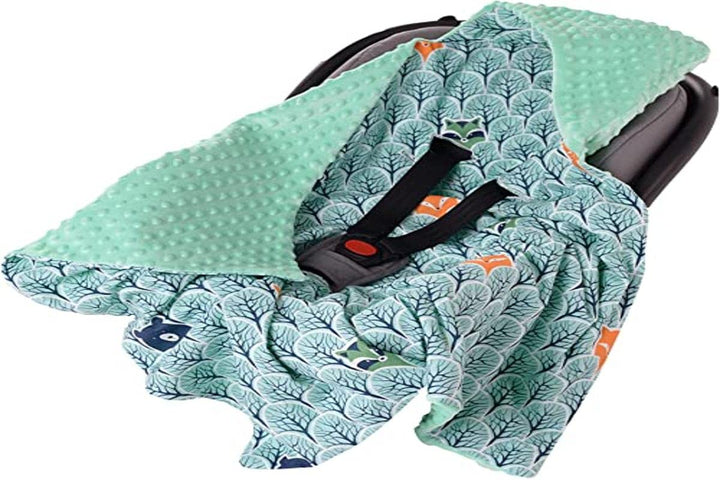 Medi Partners Einschlagdecke Baby Babyschale 100% Baumwolle für Sommer 85x85cm Kinderwagen Kuschelde