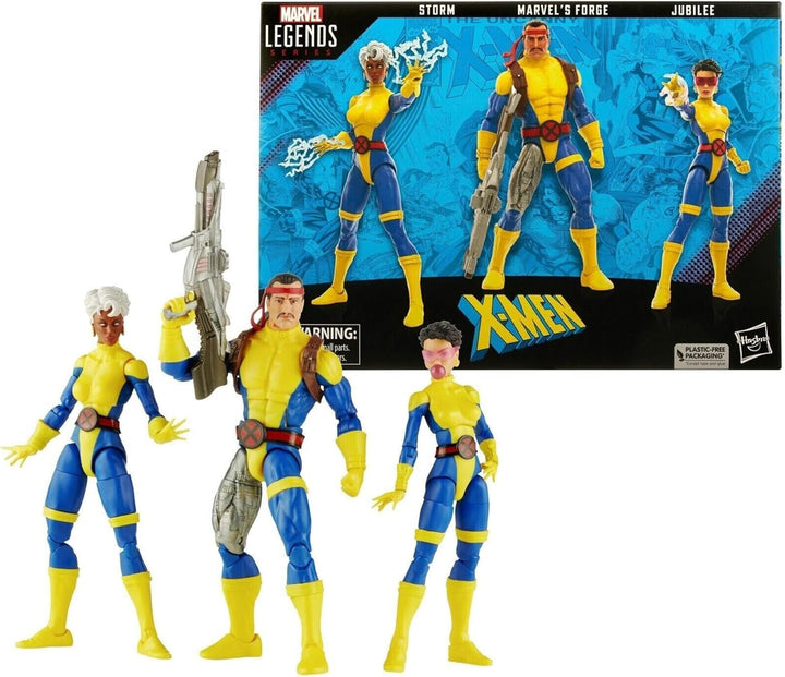 Marvel Legends Series Forge, Storm & Jubilee X-Men 60th Anniversary Actionfiguren-Set, 15,2 cm Actio