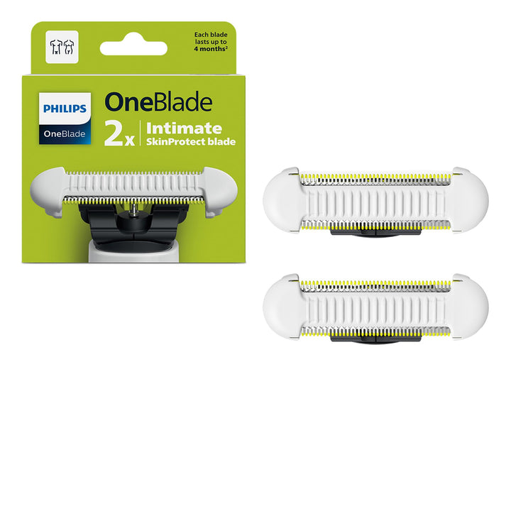 Philips OneBlade Intimate, SkinProtect Ersatzklinge, für OneBlade, langlebige Klinge aus Edelstahl,