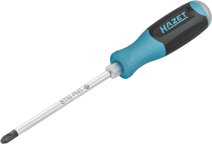 HAZET Schraubendreher mit Schlagkappe 811S-PH3, SW PH3, Kreuzschlitz Profil, 260 mm Länge, rutschfes