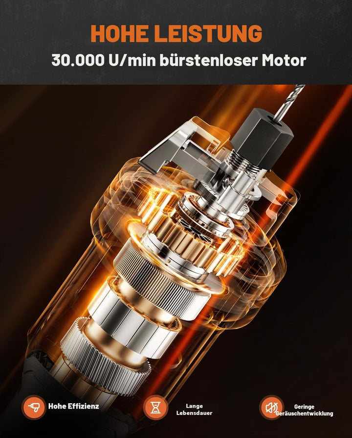 DOVAMAN DCT01A 20V Akku-Trockenbaufräse, 97% Staubabsaugung (staubsaugerkompatibel), bürstenloser Mo