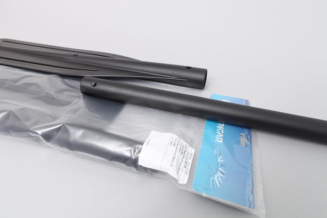 Borika 2 x Paddel (180cm) für Schlauchboote Schwarze Aluminiumstangen inkl. Paddelkopf