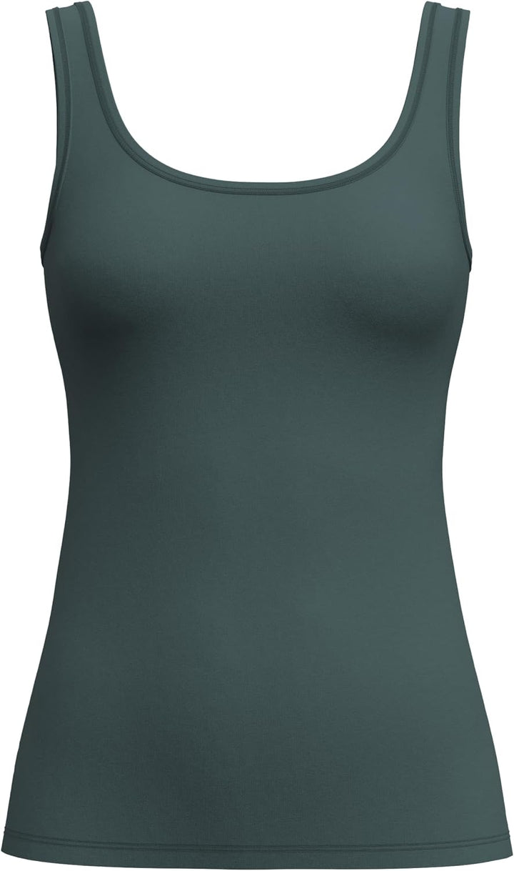 CALIDA Damen Natural Comfort Unterhemd 36-38 Deep Emerald Green, 36-38 Deep Emerald Green