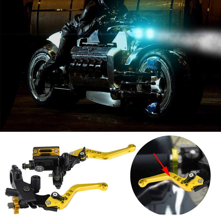 brems und kupplungshebel gold Motorrad Bremshebel, Universal Hydraulische Bremse Hauptbremszylinder