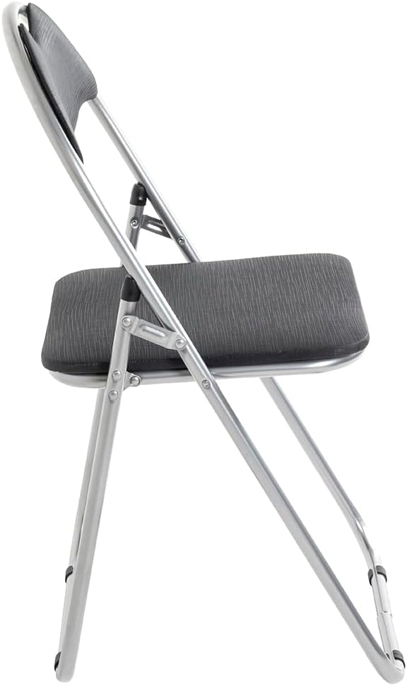 HAKU Möbel Klappstuhl 6er Set, Rücken gepolstert, alu-schwarz, B 44 x T 47 x H 80 cm