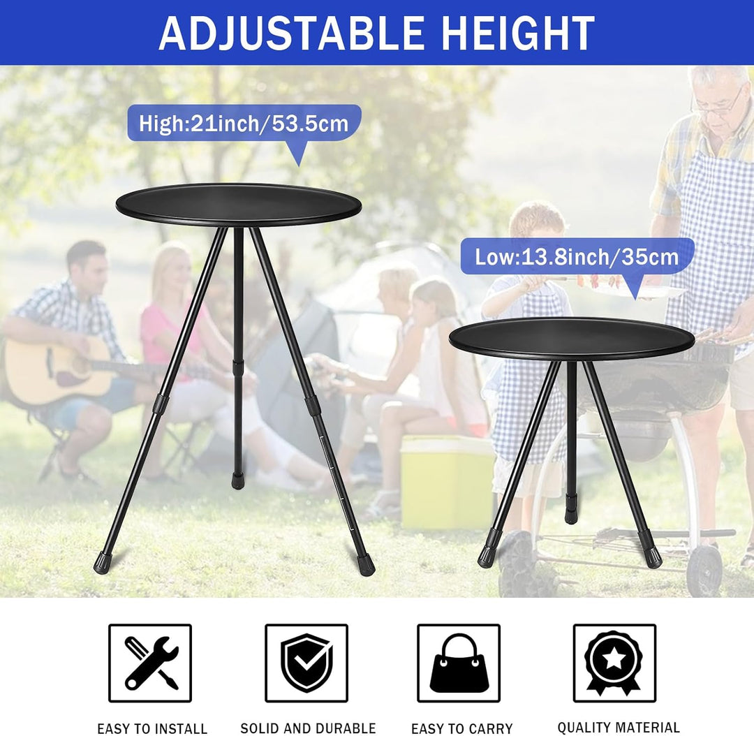 Ceboic Campingtisch Tragbarer Ultraleicht Klein Aluminium Einziehbare Campingtisch mit Tragetasche H