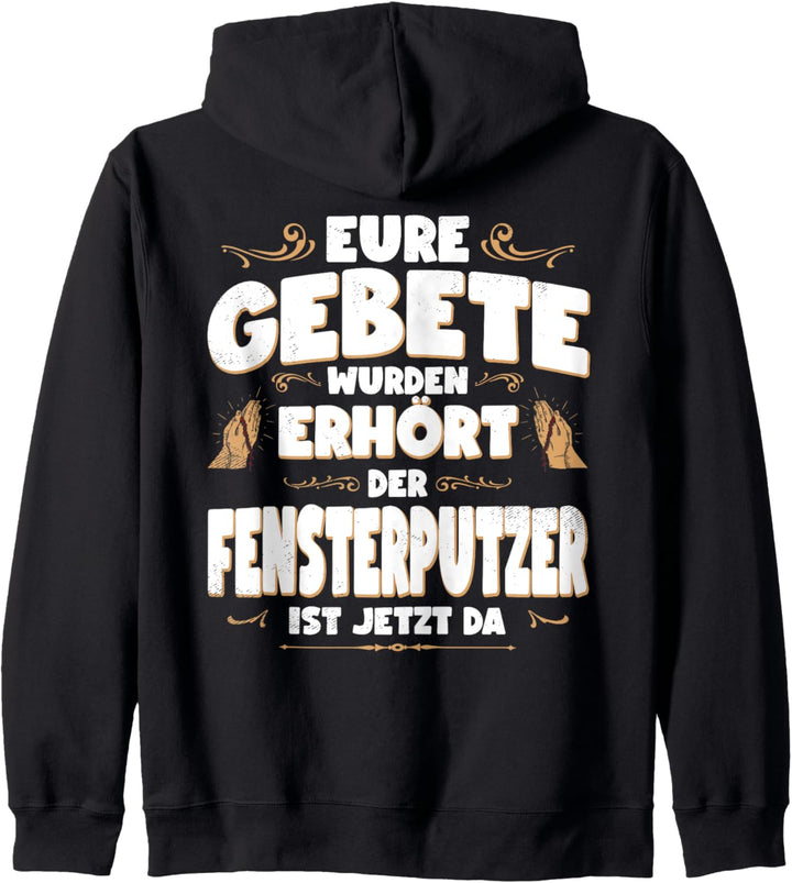 Fensterputzer Lustiges Job Handwerker Beruf Hobby Gebete Kapuzenjacke