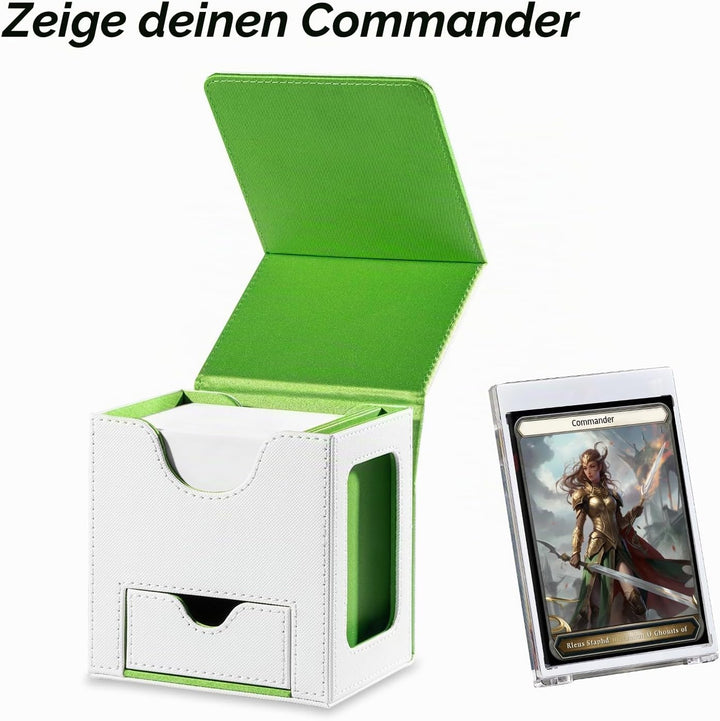 Kartendeck-Box für MTG Commander - Patentiertes Design, Commander Display, passend zu 100 Doppelhüll