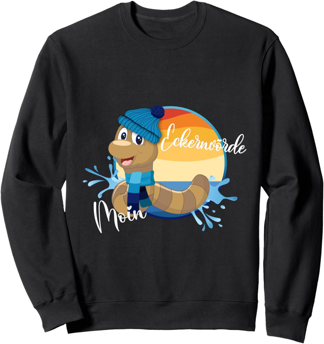 Lustiger Wattwurm von der Ostsee Wattenmeer Eckernvörde Sweatshirt