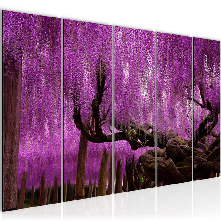 Runa Art Bild Wald Landschaft Wandbilder auf Vlies Leinwand 5 Teilig Wanddekoration Schlafzimmer Woh